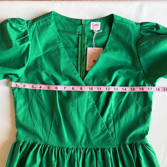 Lisa Says Gah! Emerald green Toganga Midi Dress size L, NWT - Picture 11 of 16